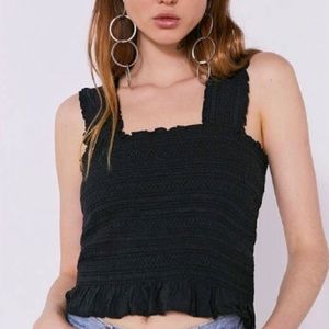 Urban smocked Y-back tank top